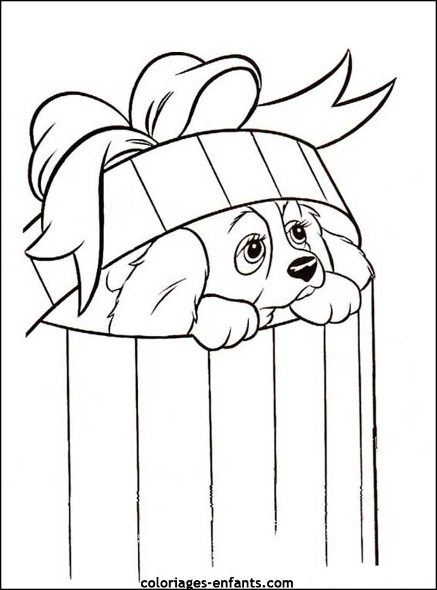 Coloriage de chiens à imprimer