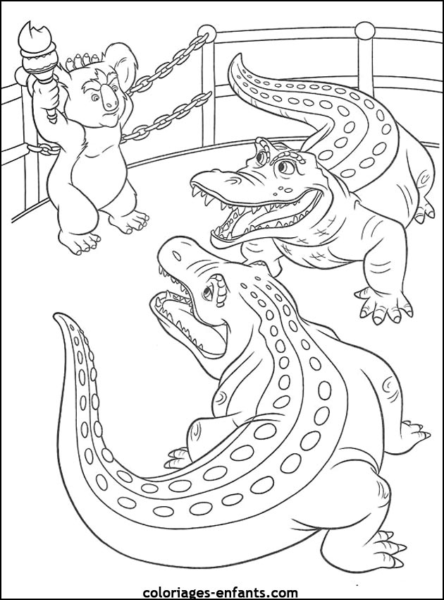 coloriage de crocodile