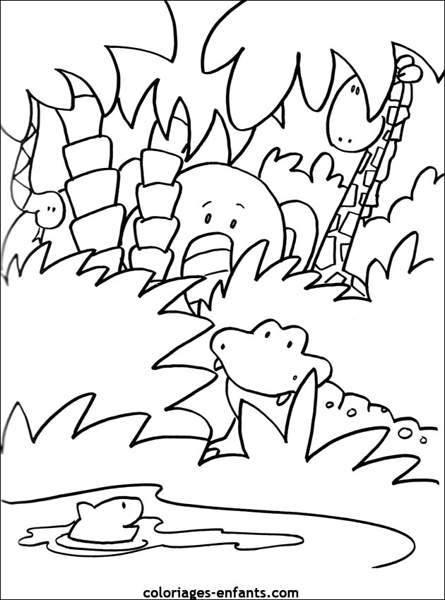 coloriage de crocodile