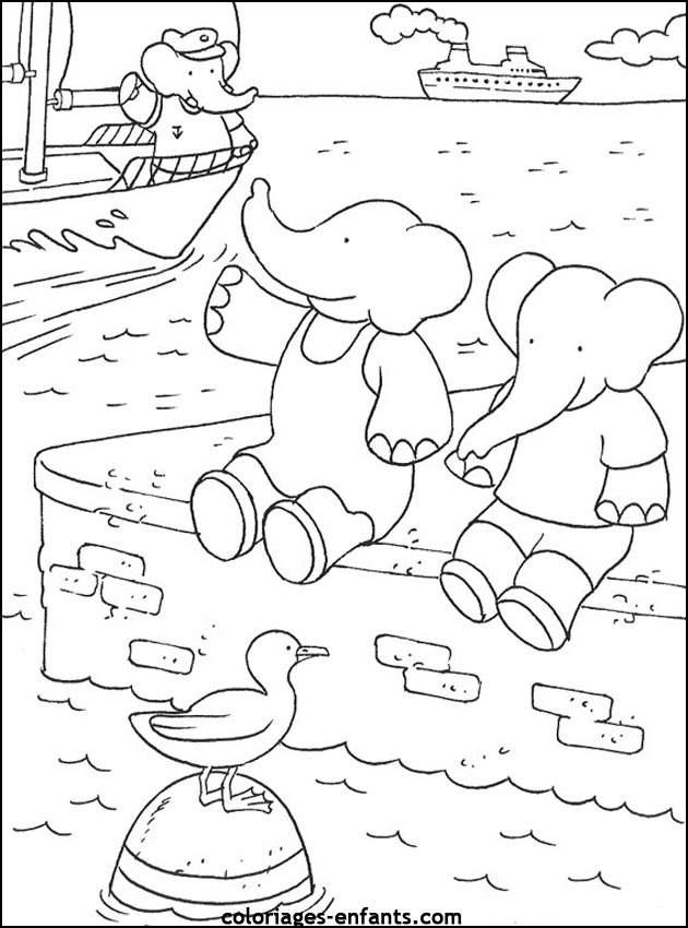 coloriage d'�l�phant - dessin � colorier d'animaux