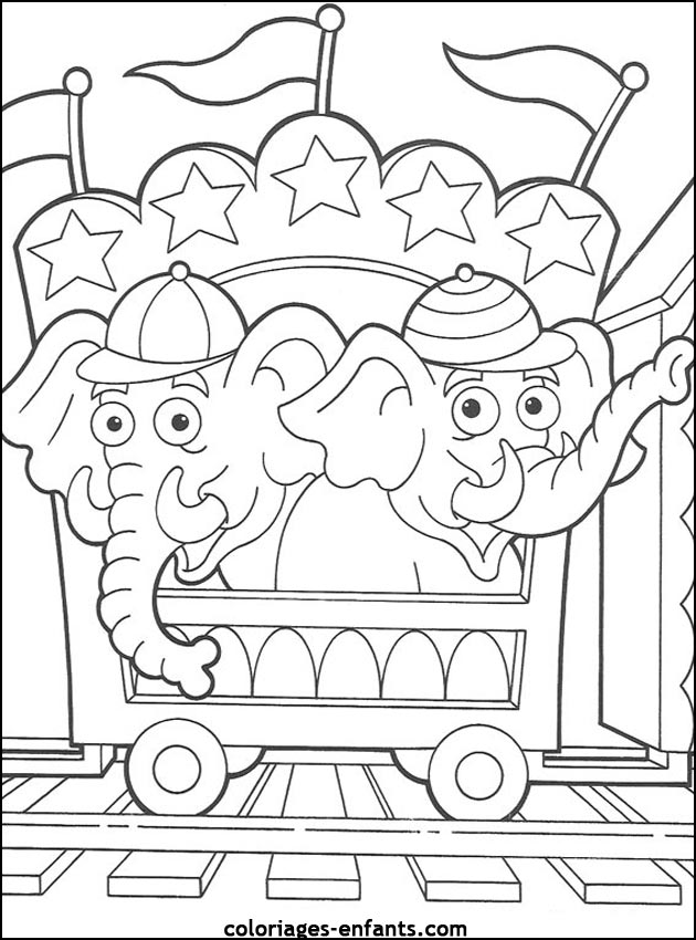 coloriage d'�l�phant - dessin � colorier d'animaux