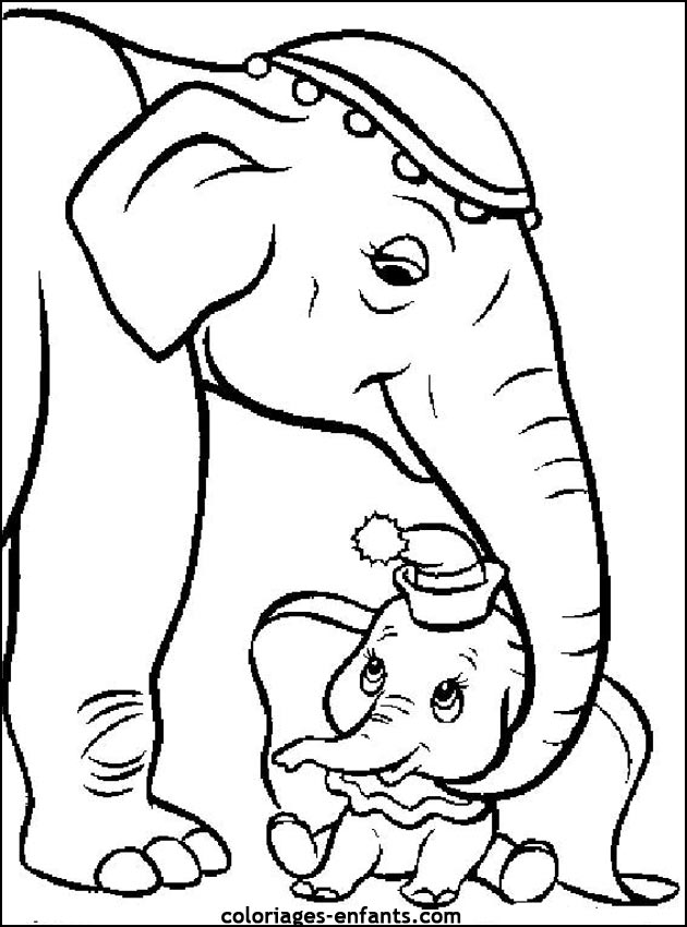 coloriage d'�l�phant - dessin � colorier d'animaux