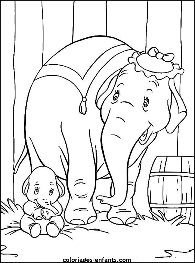 coloriage d'�l�phant - dessin � colorier d'animaux