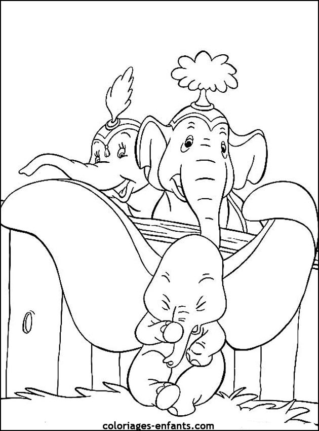 coloriage d'�l�phant - dessin � colorier d'animaux