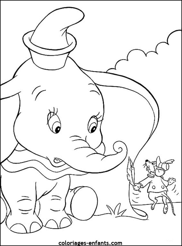 coloriage d'�l�phant - dessin � colorier d'animaux
