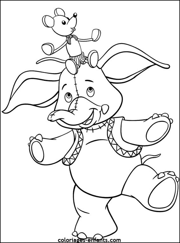 coloriage d'�l�phant - dessin � colorier d'animaux
