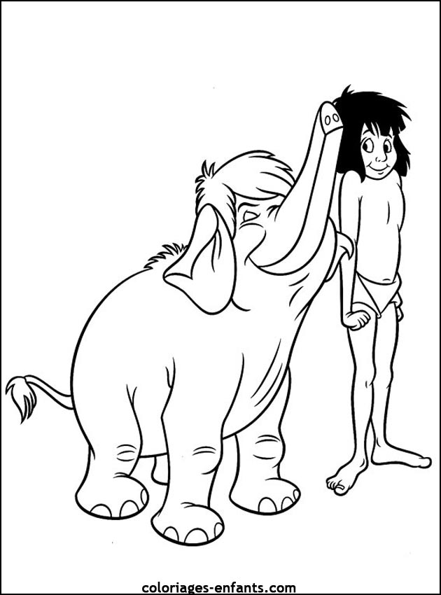 coloriage d'�l�phant - dessin � colorier d'animaux