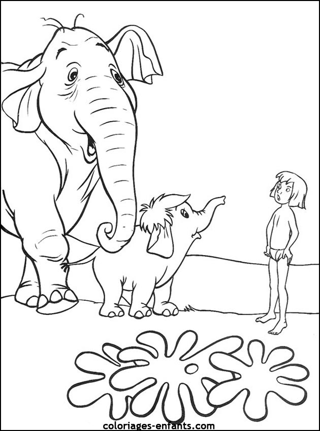 coloriage d'�l�phant - dessin � colorier d'animaux