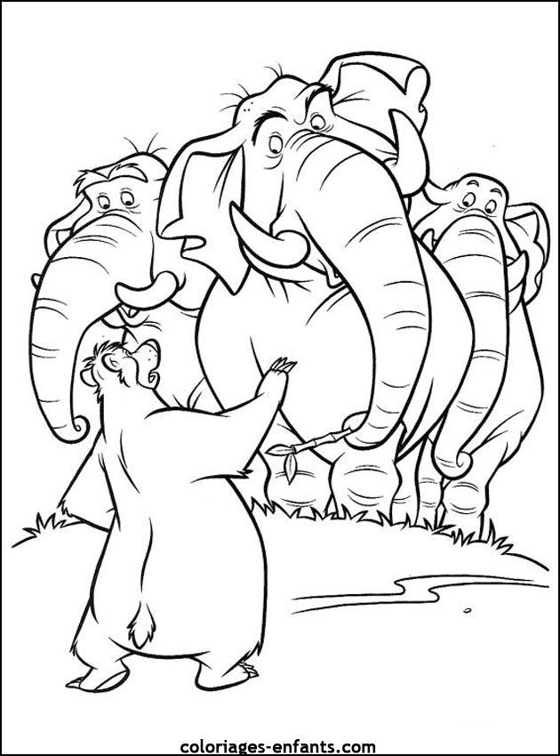 coloriage d'�l�phant - dessin � colorier d'animaux