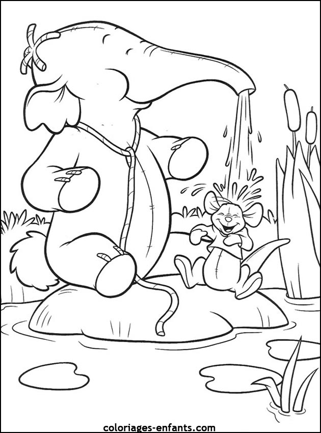 coloriage d'�l�phant - dessin � colorier d'animaux