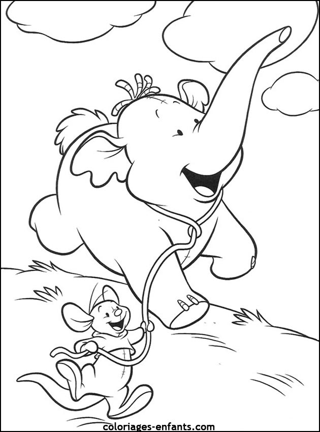 coloriage d'�l�phant - dessin � colorier d'animaux