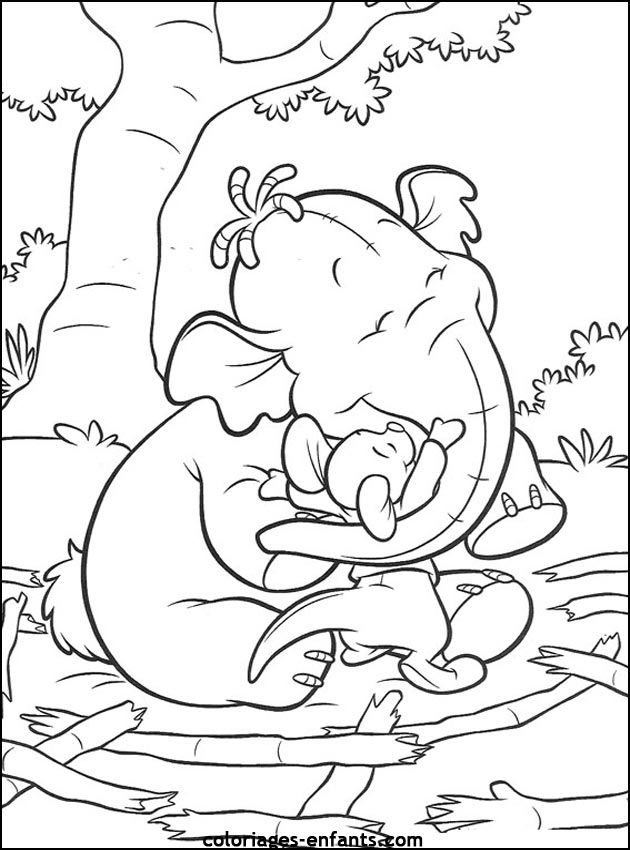 coloriage d'�l�phant - dessin � colorier d'animaux