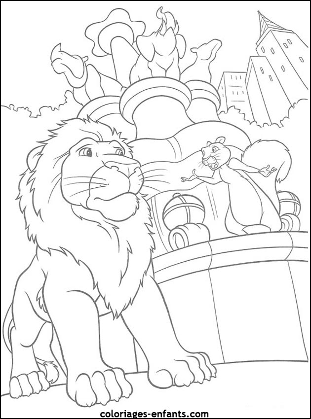 Coloriages de lions