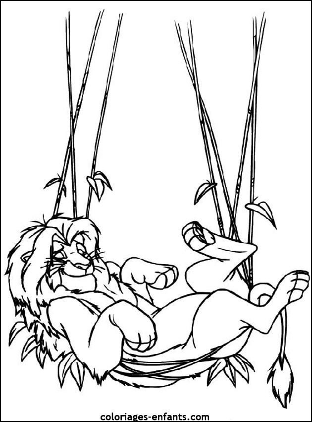 Coloriages de lions