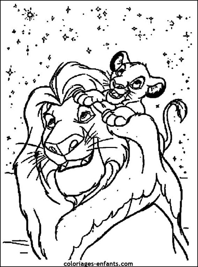 Coloriages de lions