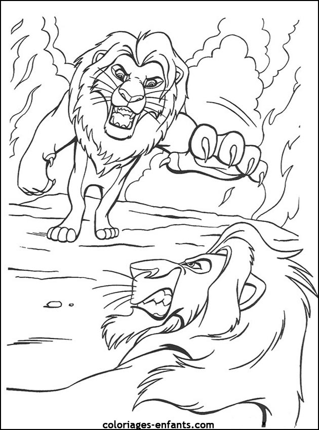 Coloriages de lions