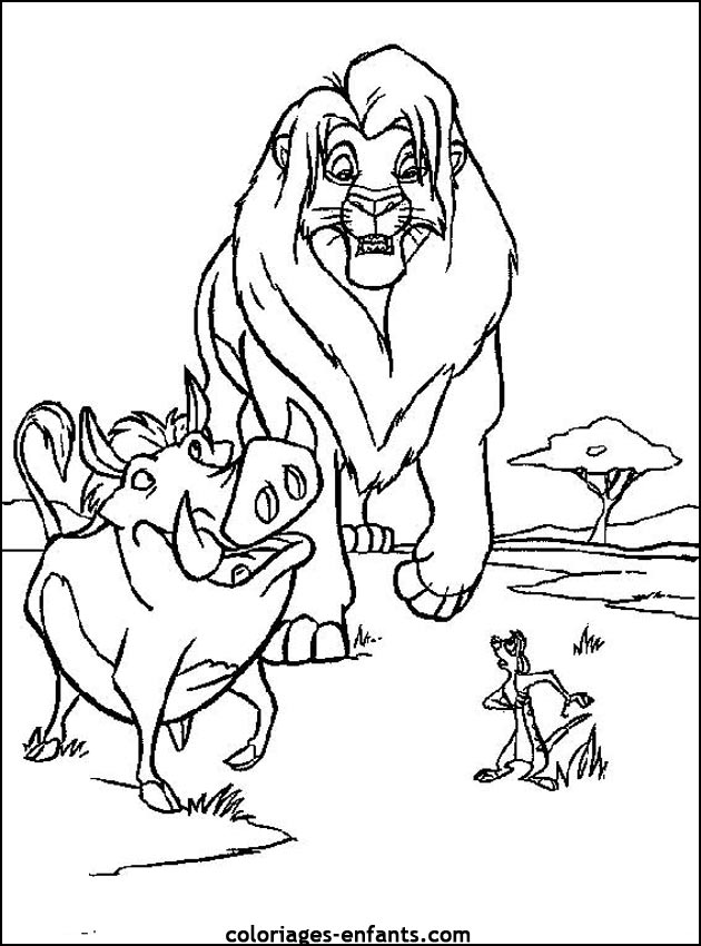 Coloriages de lions