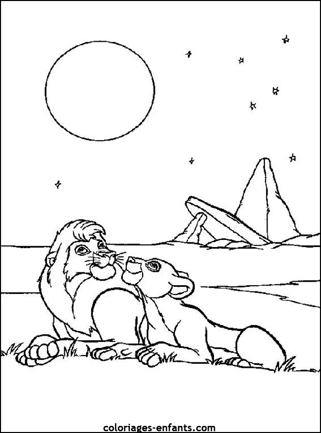 Coloriages de lions