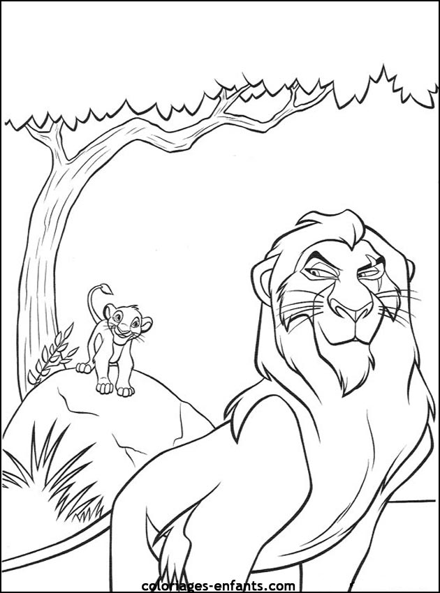 Coloriages de lions