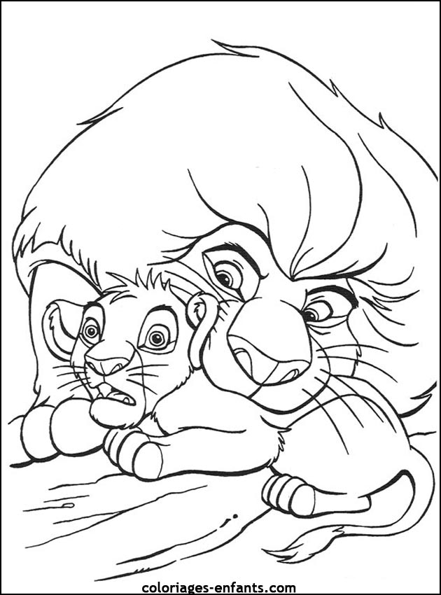 Coloriages de lions