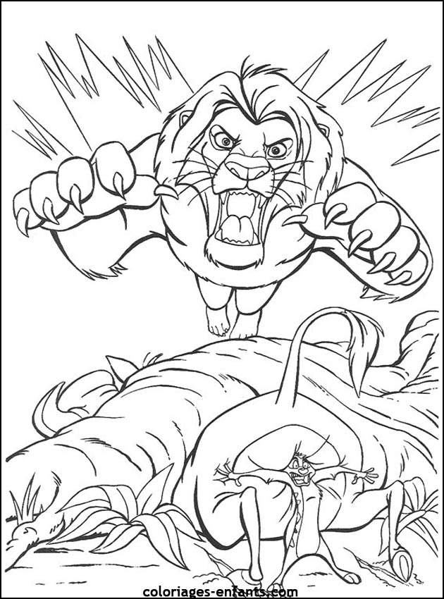 Coloriages de lions