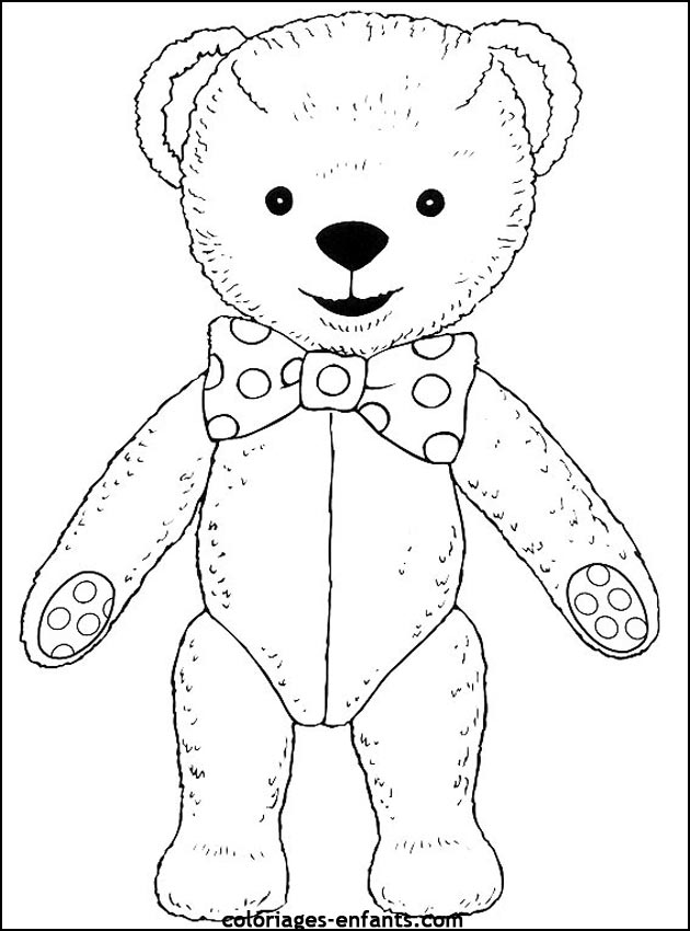 coloriage d'animaux - dessin d'ours  imprimer pour les enfants