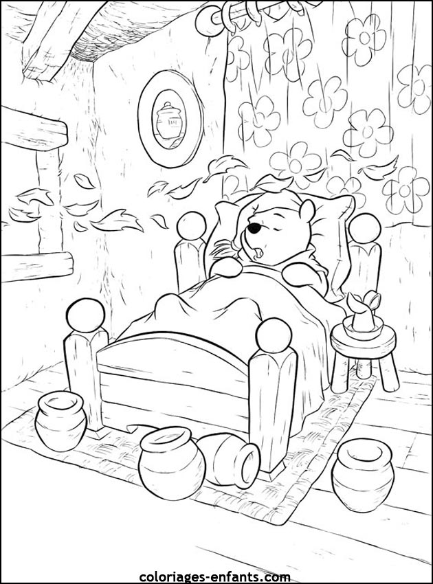 coloriage d'animaux - dessin d'ours  imprimer pour les enfants