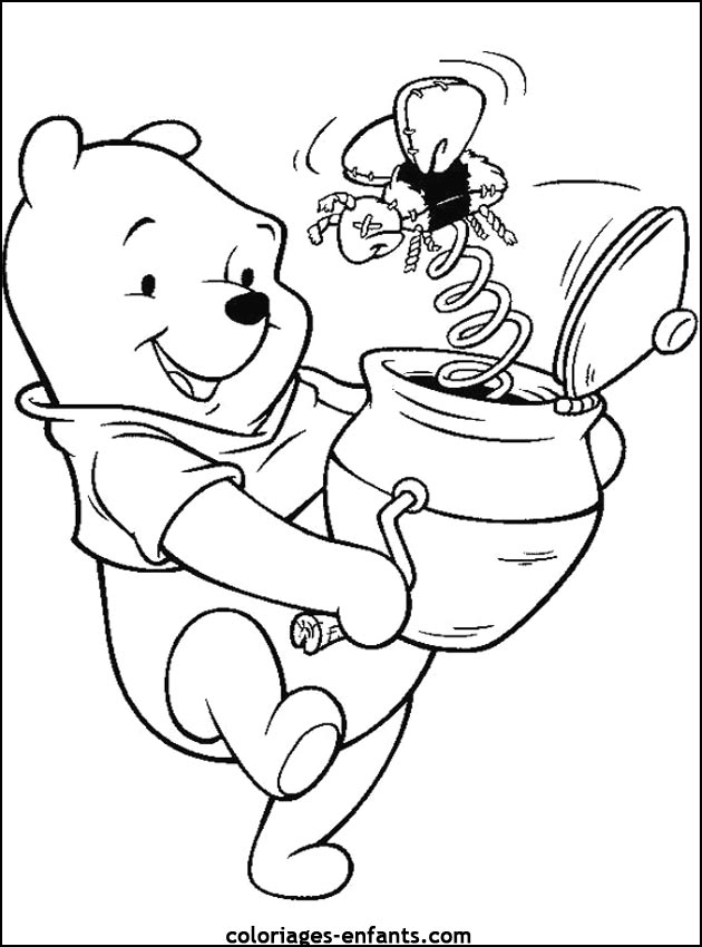 coloriage d'animaux - dessin d'ours  imprimer pour les enfants