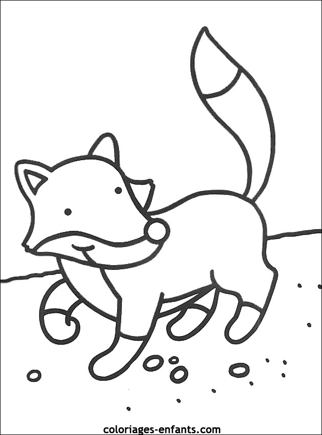 coloriage de renards sur coloriages-enfants.com