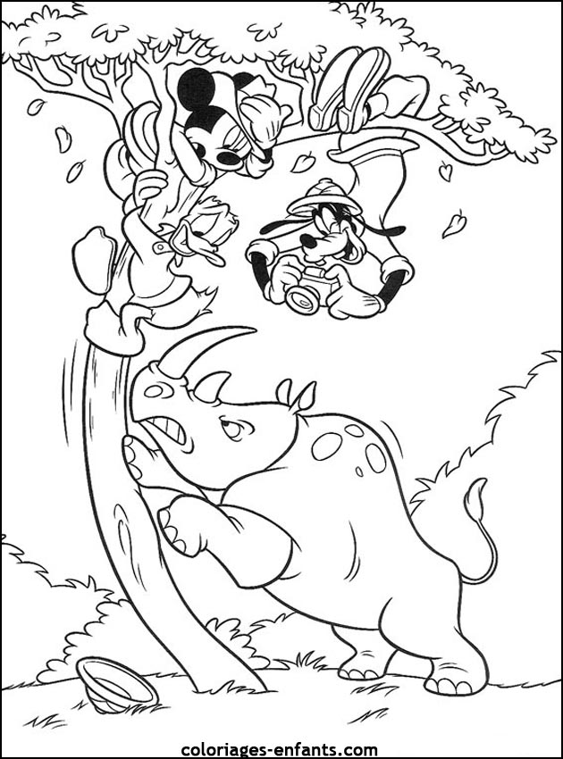 coloriage de rhinoceros sur coloriages-enfants.com