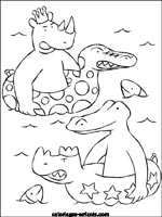 Coloriages de rhinocros