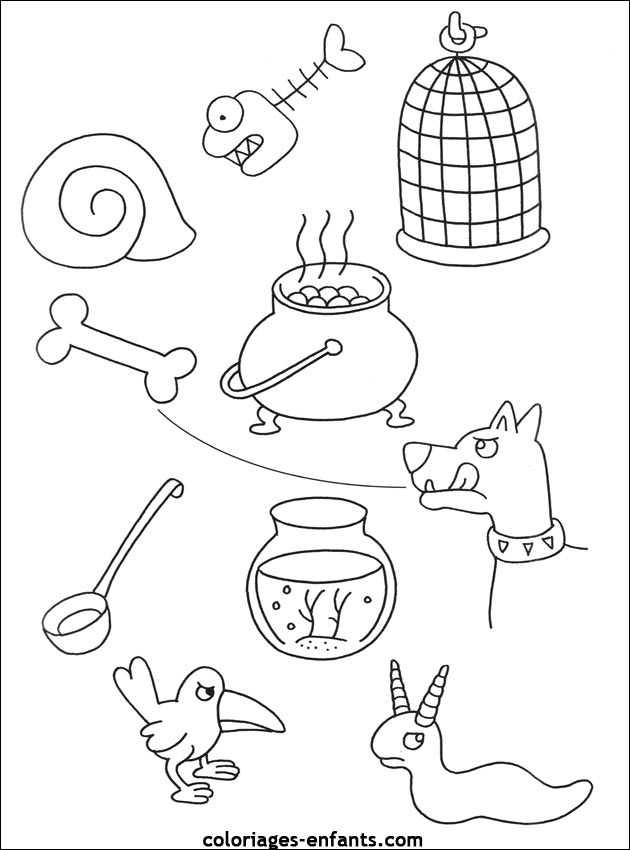 jeux de chiens pour coloriages-enfants