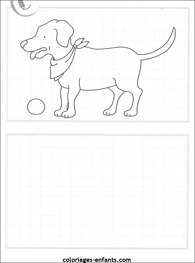 jeux de chiens pour coloriages-enfants