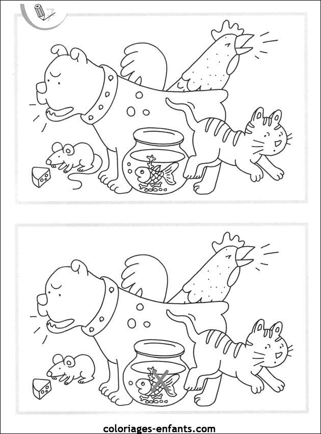 jeux de chiens pour coloriages-enfants