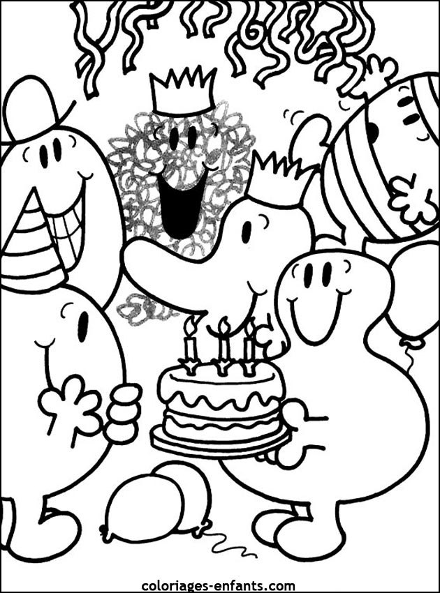 coloriage d'anniversaire de coloriages-enfants.com