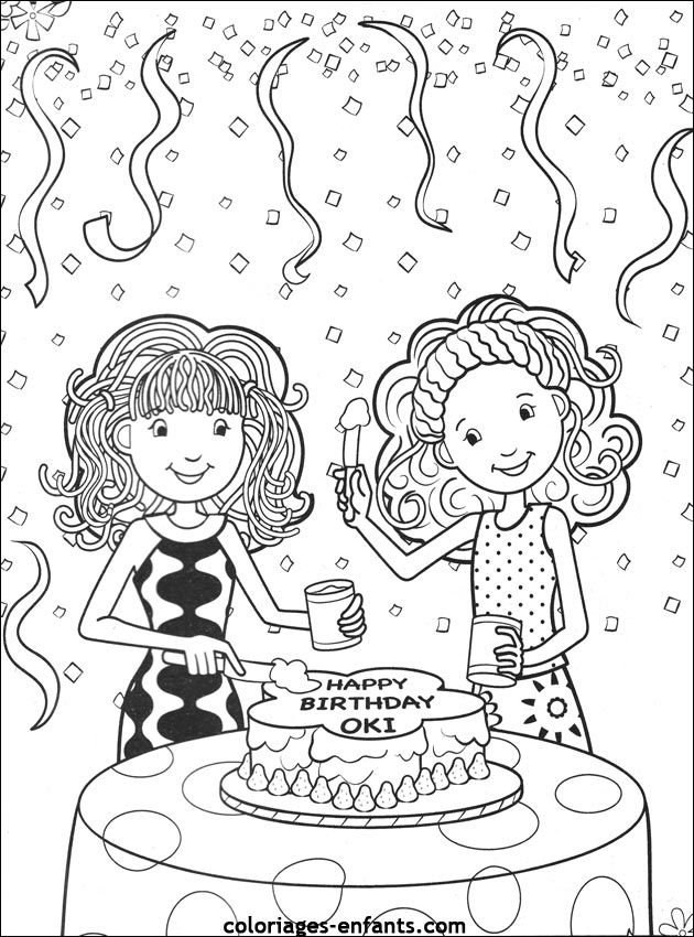 Coloriage d'anniversaire à imprimer sur Coloriages-enfants.com