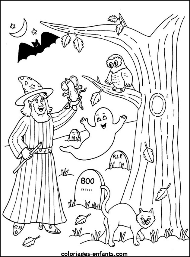 Coloriage halloween a imprimer, Coloriage halloween, Coloriage haloween