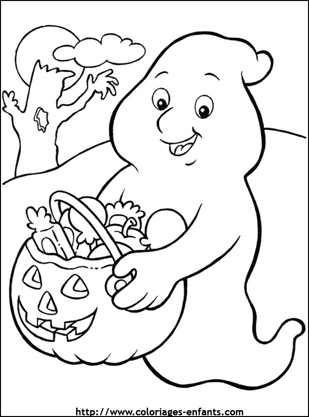 Coloriage d'halloween à imprimer sur coloriages-enfants.com