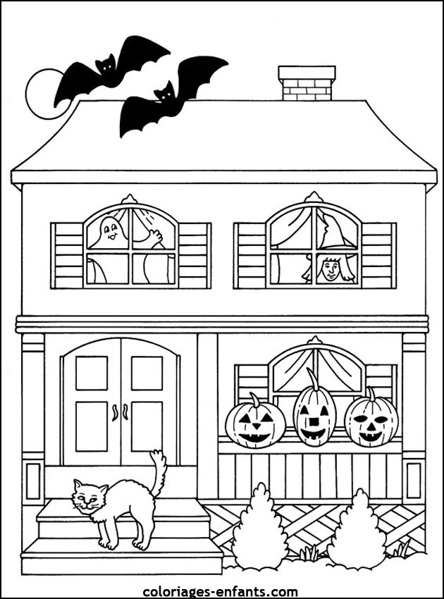 imprime ce coloriage d'halloween