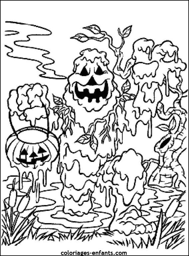 Coloriage d'halloween à imprimer sur coloriages-enfants.com