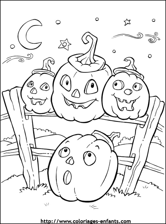 Coloriage d'halloween à imprimer sur coloriages-enfants.com