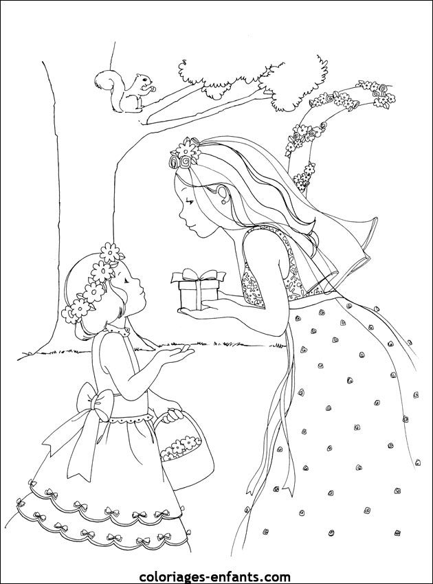 coloriage de mariage