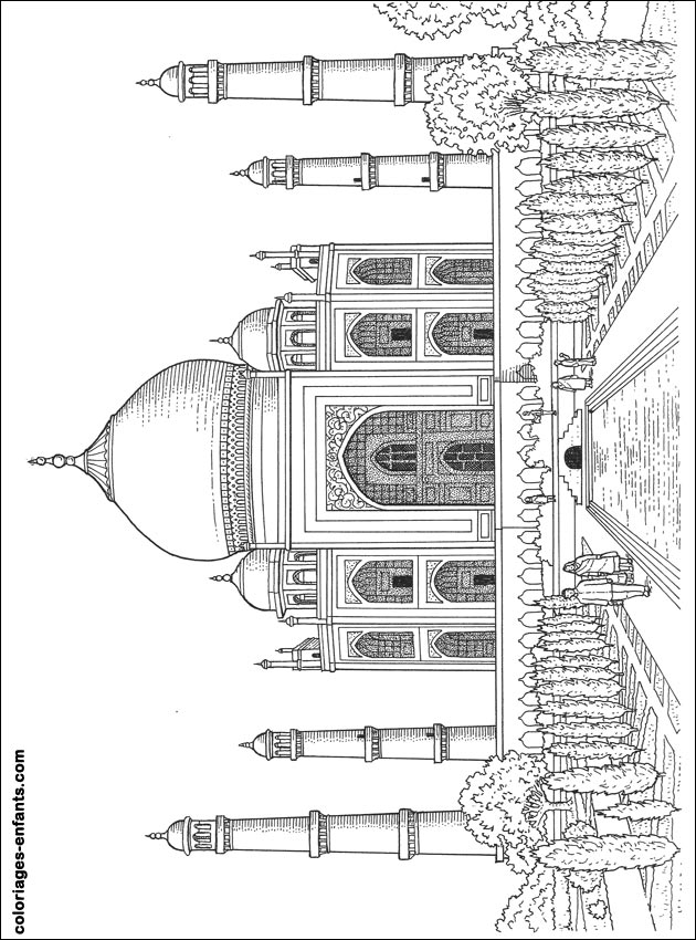 Les coloriages du Taj mahal
