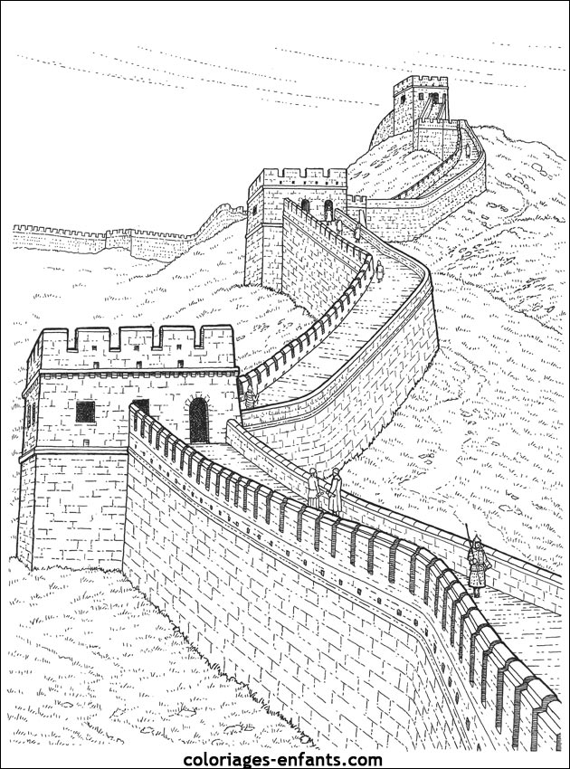 Les coloriages de la muraille de Chine
