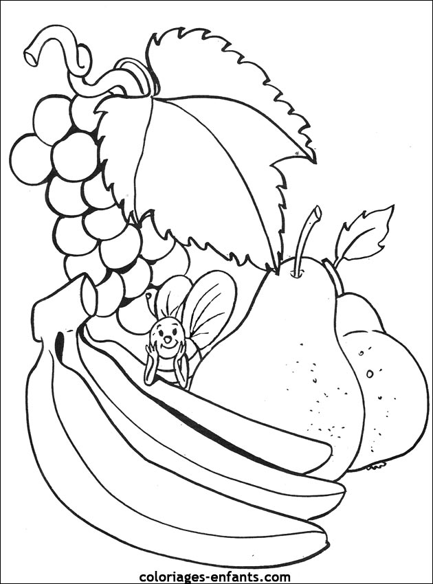 coloriages de fruits et lgumes