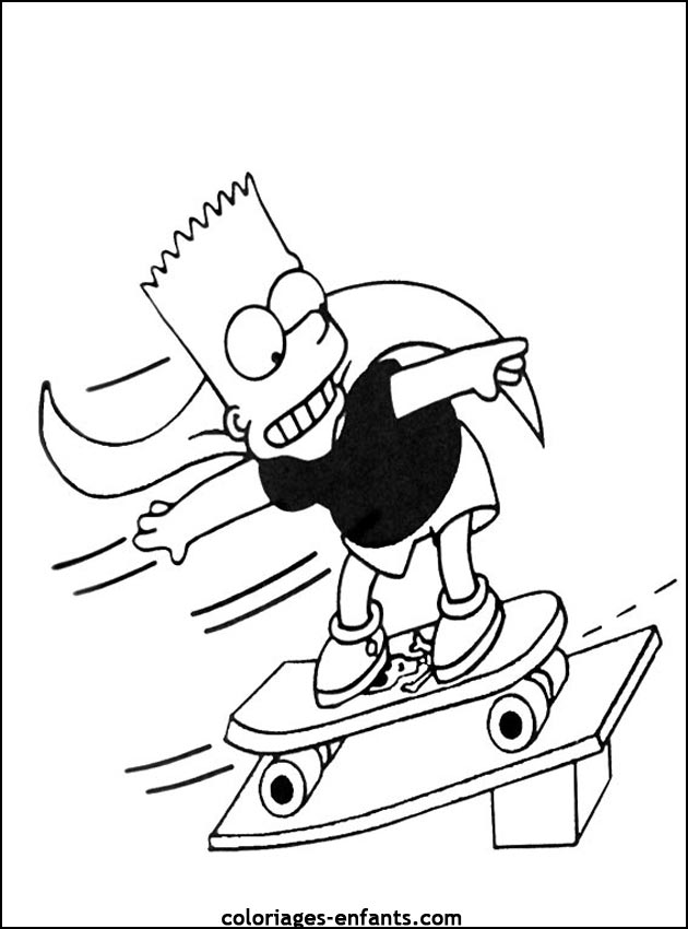 Les coloriages de skate sur  coloriages-enfants.com